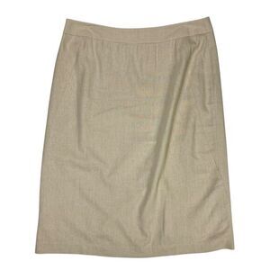 Chadwicks Of Boston Linen Pencil Skirt Women Sz 8 Beige Summer Breathable Career